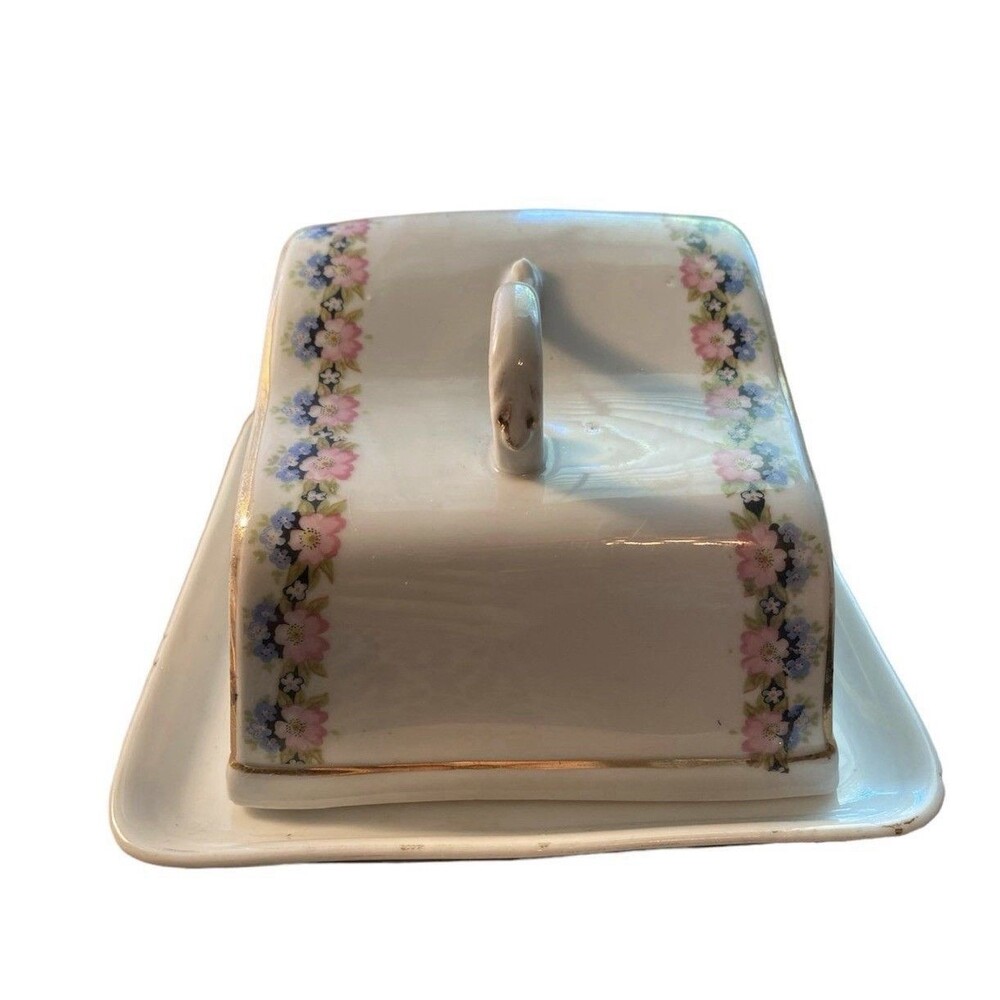 Small vintage antique cheese butter dish  marked on bottom Germany